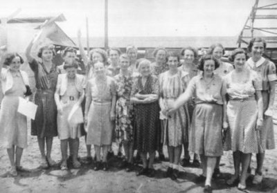 The Rabaul Nurses recuperating in Manila - September 1945 - Bowie waving second from the left